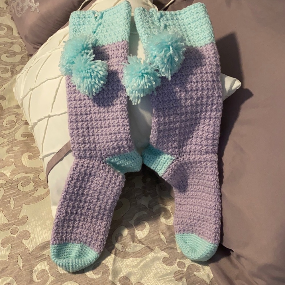 HANDMADE crocheted slippers